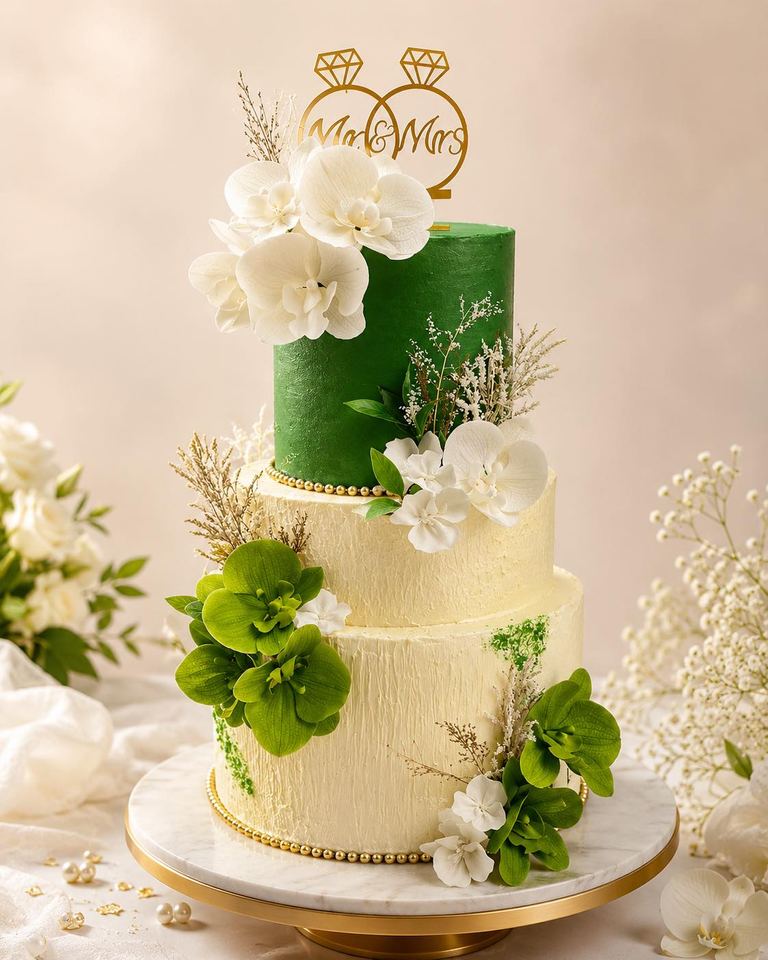 Custom wedding cake by Cake by O2, Colombo